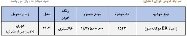 شرایط ثبتنام فروش فوری سایپا دی ۱۴۰۴ / بدون قرعه کشی ۳۰ روزه خودرو بخرید + لینک شرایط ثبتنام فروش فوری سایپا دی ۱۴۰۴ / بدون قرعه کشی ۳۰ روزه خودرو بخرید + لینک